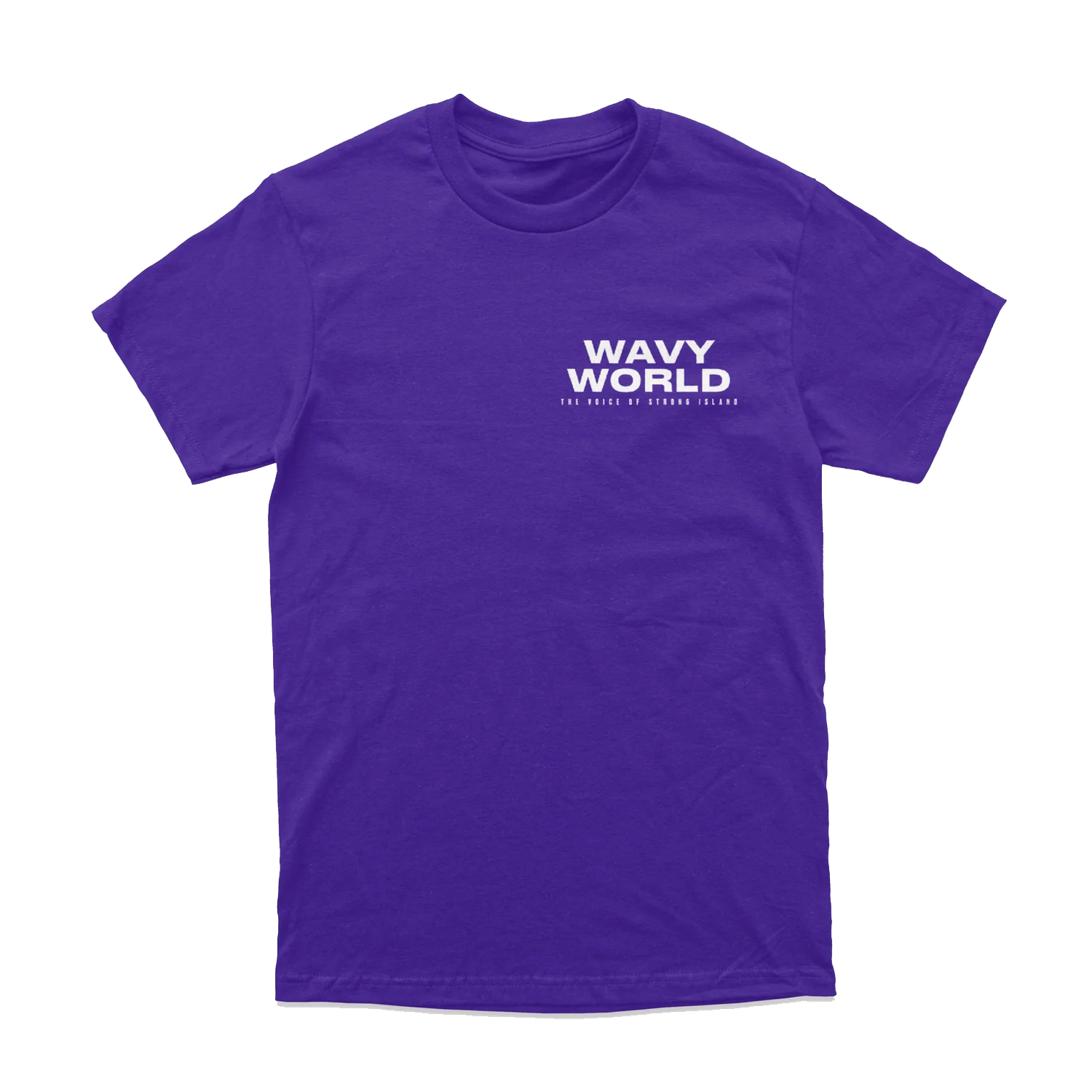 Wavy World Logo Tee – Purple